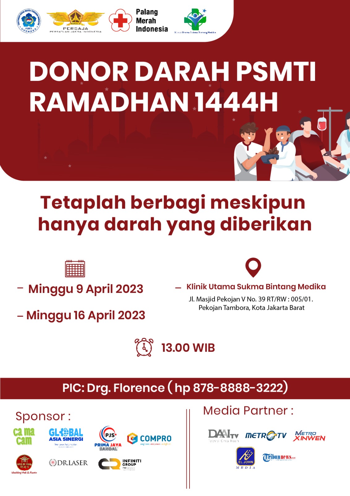 Donor Darah PSMTI Ramadhan 1444H