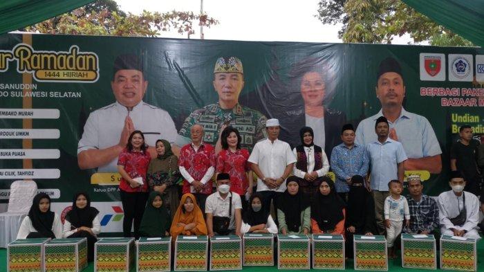 Kodam XIV Hasanuddin-Apindo-PSMTI-PGI Sulsel Bagikan Paket Ramadan untuk Caddie dan Anak Panti