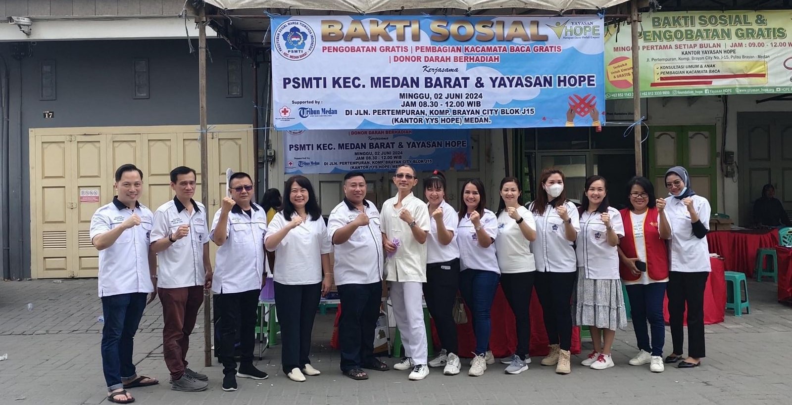 PSMTI Kec. Medan Barat Bersama Yayasan HOPE Gelar Bakti Sosial Kesehatan