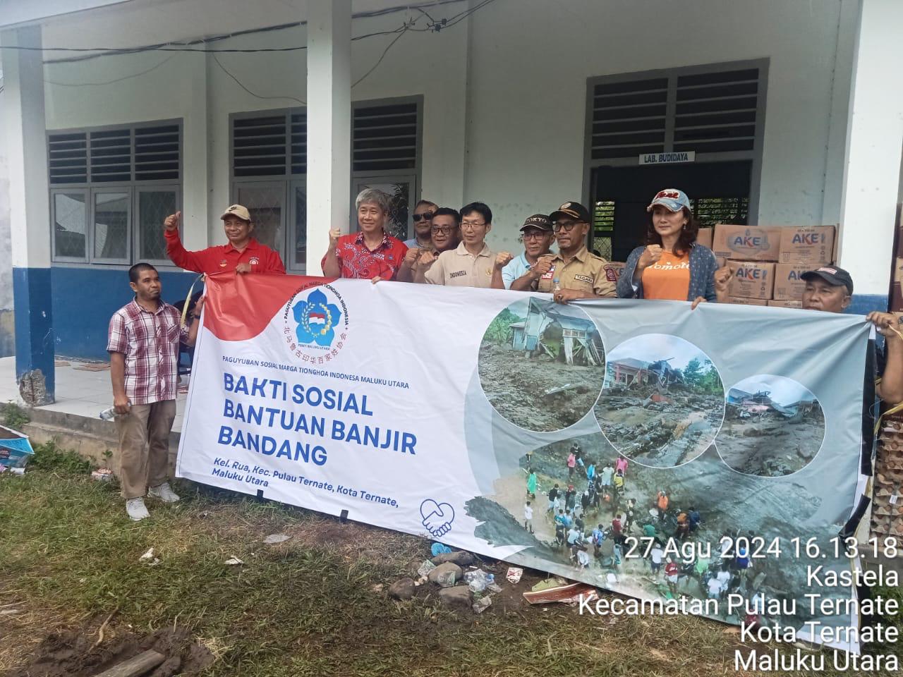 PSMTI Malut Berikan Bansos untuk Korban Banjir Bandang di Ternate