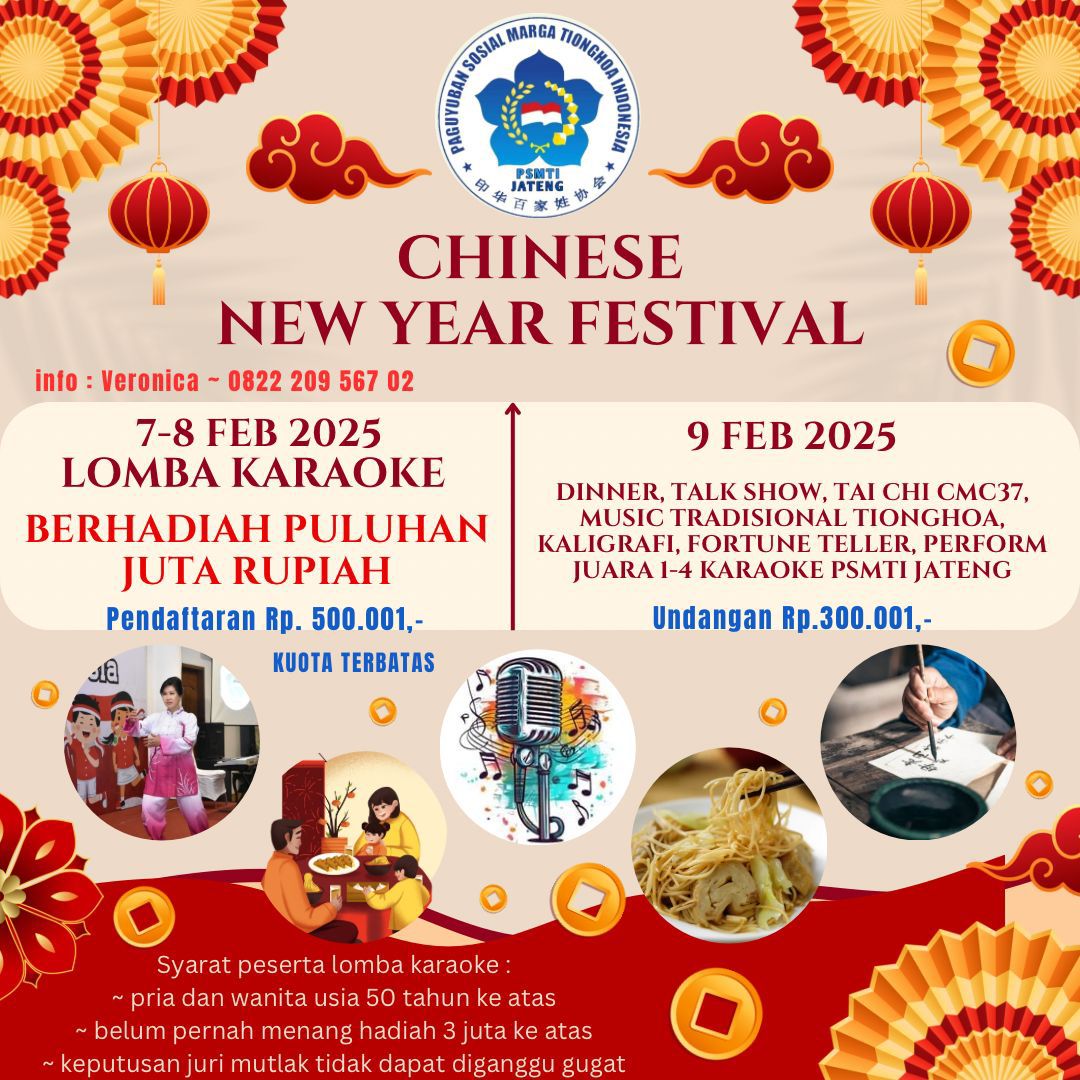 Peringati Chinese New Year, Lomba Karaoke Nasional PSMTI Jateng 